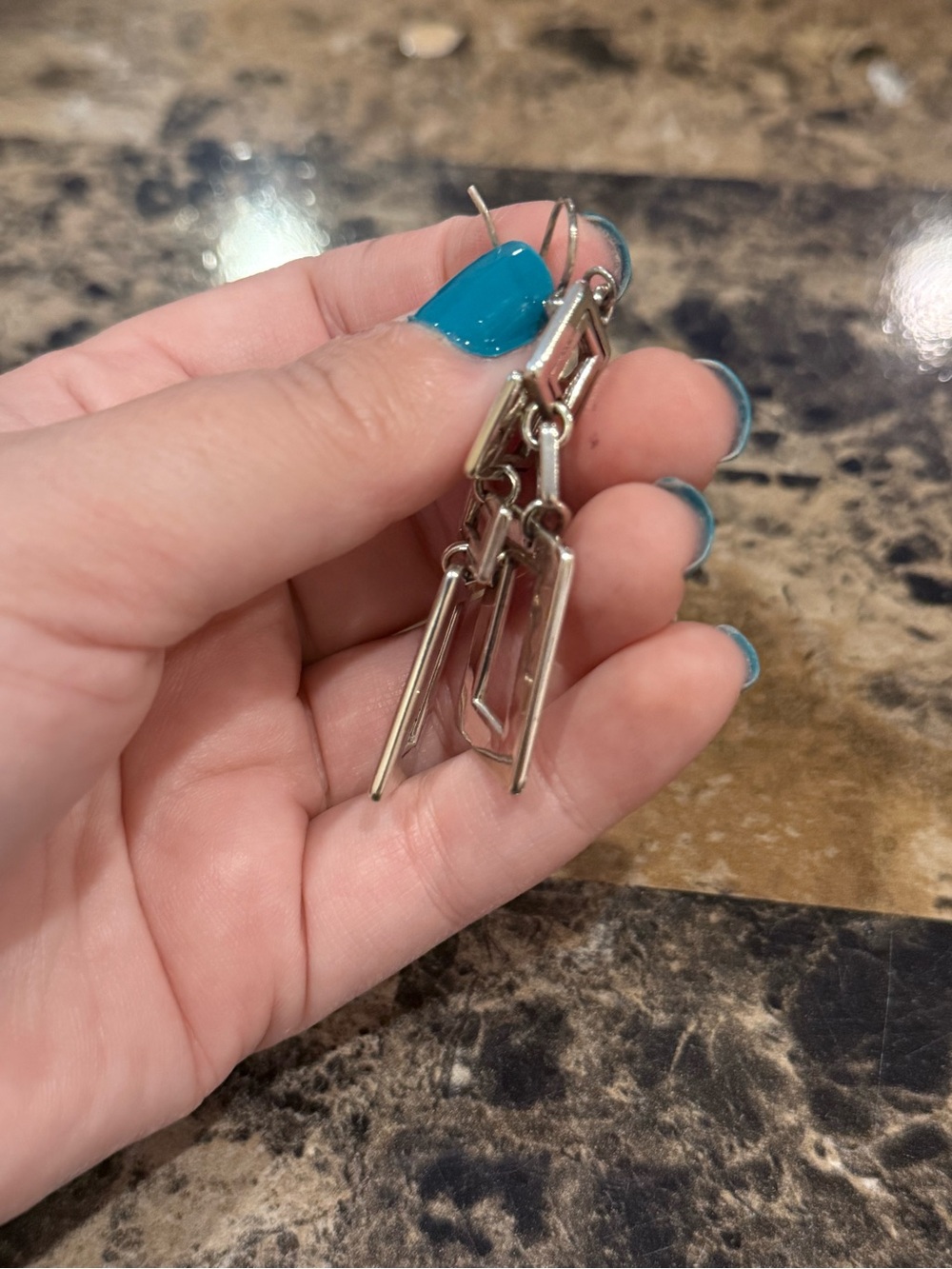 Brighton Geometric Multi-Rectangular Drop Earrings - Picture 5 of 5